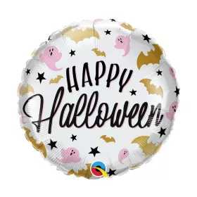   Fóliový balón s netopiermi a duchmi Šťastný Halloween 46 cm