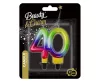 Bunte 40 Galaxy Kuchenkerze, Zahlenkerze