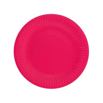 Bíborvörös Solid Magenta papírtányér 6 db-os 18 cm