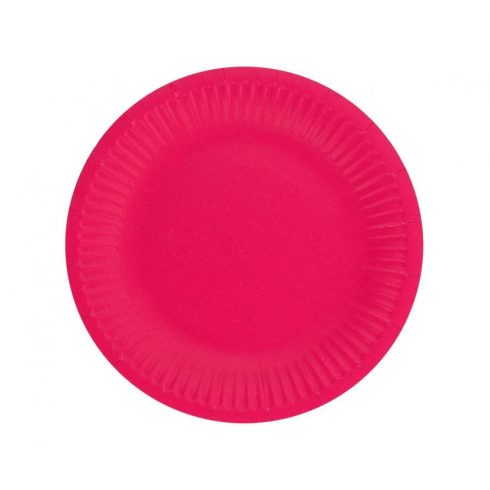 Bíborvörös Solid Magenta papírtányér 6 db-os 18 cm