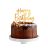 Happy Birthday Gold, Arany torta dekoráció 14 cm