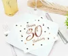 Happy Birthday 30 B&C White szalvéta 20 db-os 33x33 cm