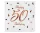Happy Birthday 50 B&C White szalvéta 20 db-os 33x33 cm