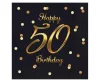 Happy Birthday 50 B&C Gold szalvéta 20 db-os 33x33 cm
