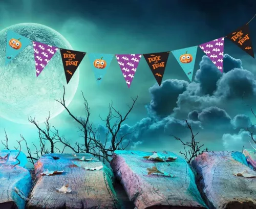 Girlanda s vlajkami Halloween Boo 250 cm