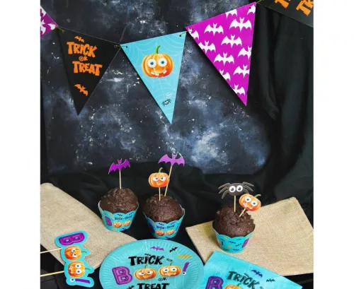 Girlanda s vlajkami Halloween Boo 250 cm