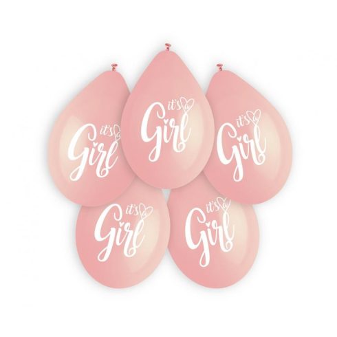 It's a Girl Pink függő léggömb, lufi 5 db-os 13 inch (30 cm)