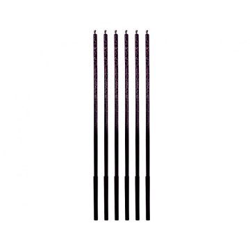   Ombre Purple Glitter, Lila tortagyertya, gyertya szett 6 db-os