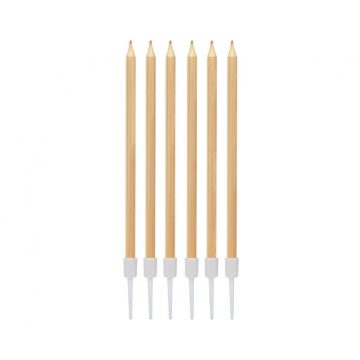   Arany Metallic Light Gold tortagyertya, gyertya szett 6 db-os