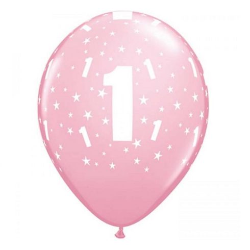 Rózsaszín 1 Pastel léggömb, lufi 6 db-os 11 inch (28 cm)