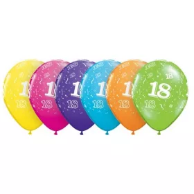   Farebné balóny k narodeninám, 18 pastelových farieb, 6 ks, 11 palcov (28 cm)