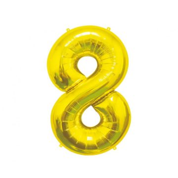 Arany Gold 8-as szám fólia lufi 85 cm