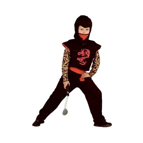 Nindzsa Red Dragon jelmez 130/140 cm