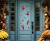 Krvavé stopy na Halloween, sada nálepiek na krvavé okno