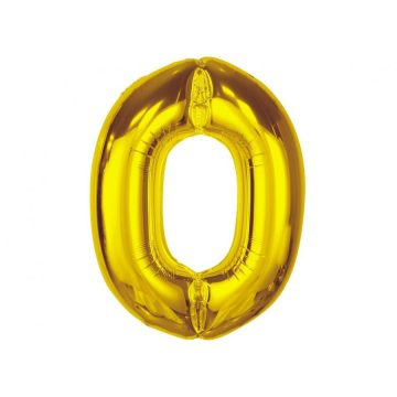 Arany 0-ás Gold szám fólia lufi 92 cm