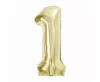 Pezsgőszínű B&C Champagne 1-es szám fólia lufi 85 cm