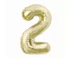 Pezsgőszínű B&C Champagne 2-es szám fólia lufi 85 cm