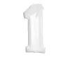 Fehér B&C White 1-es szám fólia lufi 92 cm
