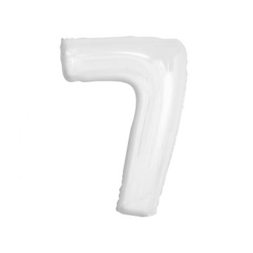 Fehér B&C White 7-es szám fólia lufi 92 cm
