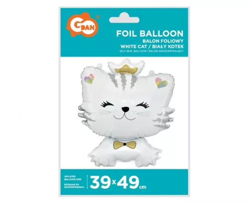 Cicás White fólia lufi 49 cm