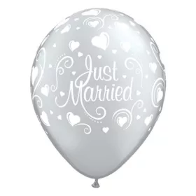   Hochzeitsballons in Metallic-Herzen, 6 Stück, 11 Zoll (28 cm)