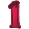 Piros 1-es Red szám fólia lufi 92 cm