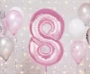 Fóliový balón číslo 8 svetloružový 92 cm