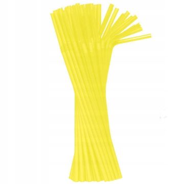 Színes Yellow műanyag szívószál 50 db-os