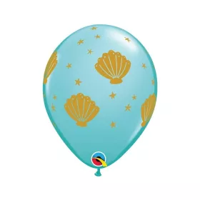 Morský balón s mušľou, 6 ks, 11 palcov (28 cm)