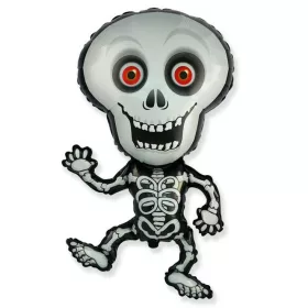 Halloween Csontváz Smile fólia lufi 101 cm