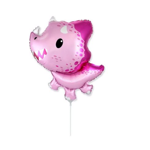 Dinoszaurusz Triceratops Pink fólia lufi 36 cm (WP)