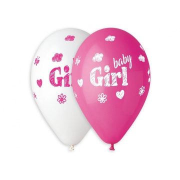 Baby Girl léggömb, lufi 5 db-os 13 inch (33 cm)