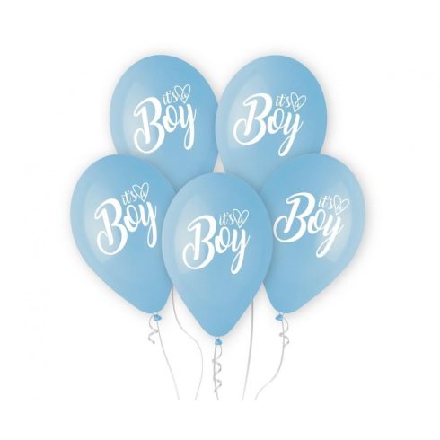 It's a Boy Blue léggömb, lufi 5 db-os 13 inch (33 cm)