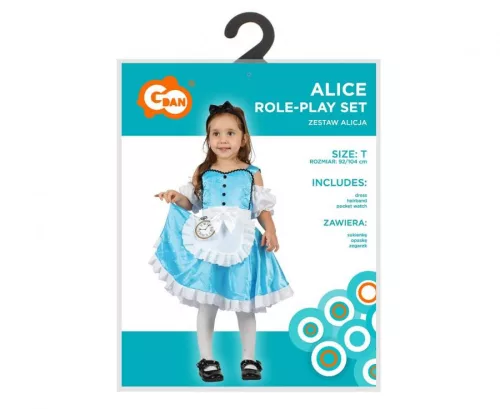 Kostým Alica v krajine zázrakov Disney modrý 92/104 cm