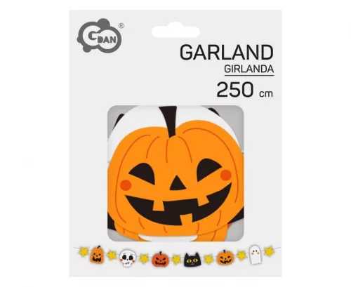 Halloween Faces papír girland 250 cm