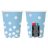 Pöttyös Silver Dots Blue papír pohár 6 db-os 270 ml