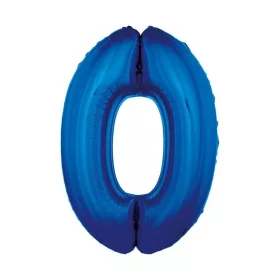 Fóliový balón Blue 0 B&C Modrý číslo 92 cm