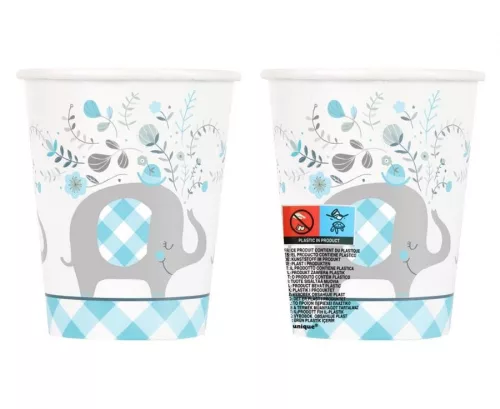 Papirnate čaše Blue Elephant Floral 8 kom 266 ml
