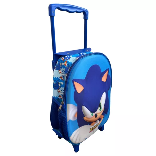 Sonic a sündisznó Modern gurulós ovis 3D hátizsák, táska 32 cm