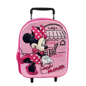   Disney Minnie Paris gurulós ovis 3D hátizsák, táska 32 cm