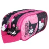 Hello Kitty & Kuromi 2 rekeszes tolltartó 23 cm