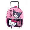 Hello Kitty & Kuromi gurulós ovis 3D hátizsák, táska 32 cm