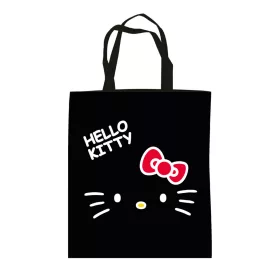 Hello Kitty Black vászontáska, bevásárlótáska 44 cm