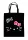 Hello Kitty Black vászontáska, bevásárlótáska 44 cm