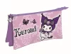 Hello Kitty Kuromi Purple 3 rekeszes tolltartó 22 cm