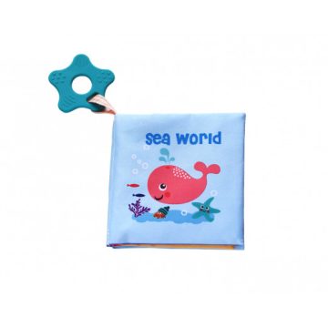   Kikkaboo készségfejlesztõ textil könyv és rágóka tengervilág