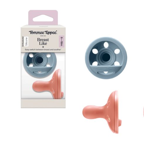 Tommee Tippee nyugtató cumi szilikon Breast-Like anyamell formájú 0-6 hó 2db színes