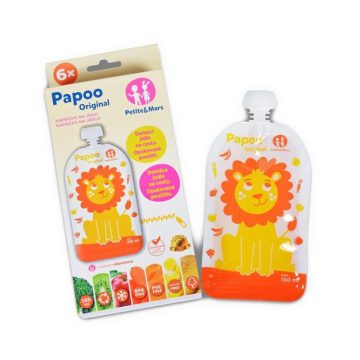   Petite and Mars Papoo Original tasak bébiételekhez lion 6 db