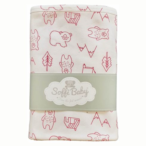 Soffi Baby takaró pamut dupla macik pink 80x100cm