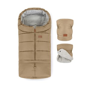  Petite and Mars Téli szett Jibot 3in1 bundazsák és kézmelegítõ kesztyû babakocsira Jasie Sweet Toffee